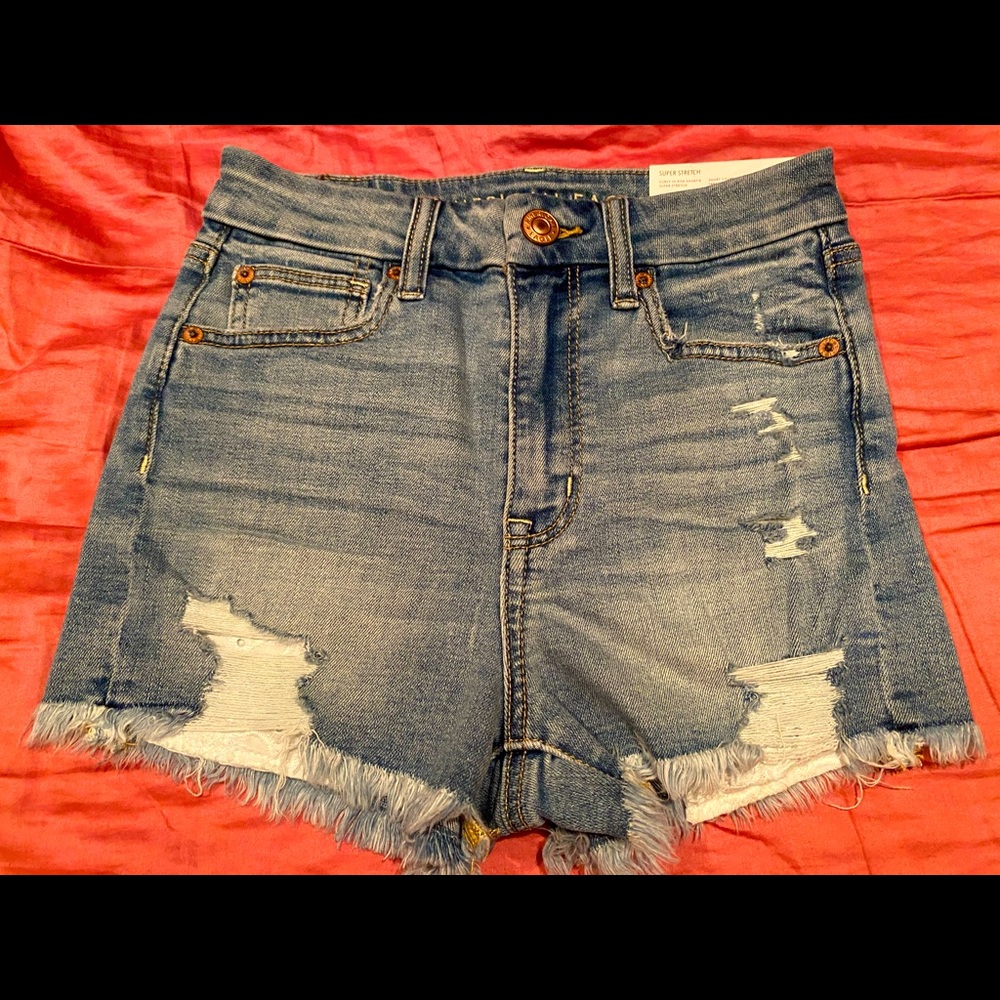 American Eagle curvy hi rise shortie 00